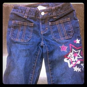 NWOT Faded Glory denim pink stars jeans - boot cut